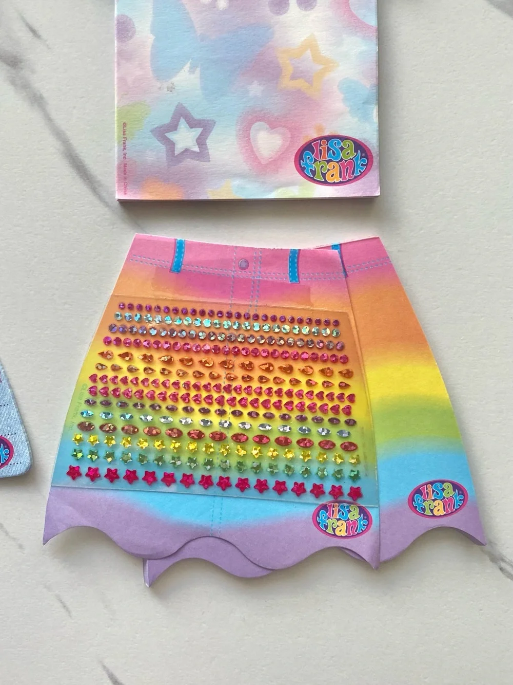 VTG Lisa Frank t-shirts and skirts mini notepads set